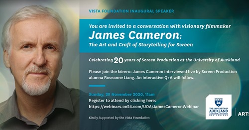 A conversation with visionary filmmaker James Cameron: The Art and Craft of Storytelling for&nbsp;Screen