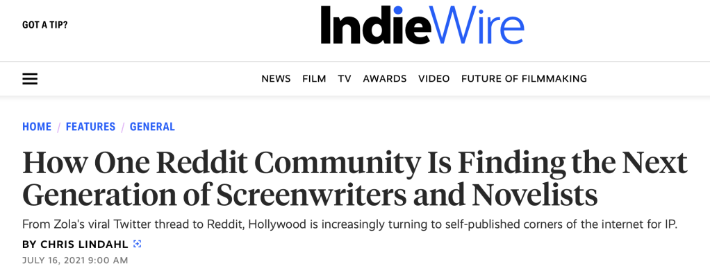 Reddit, a Magnet for Hollywood Studios Searching for New Writers &&nbsp;Stories