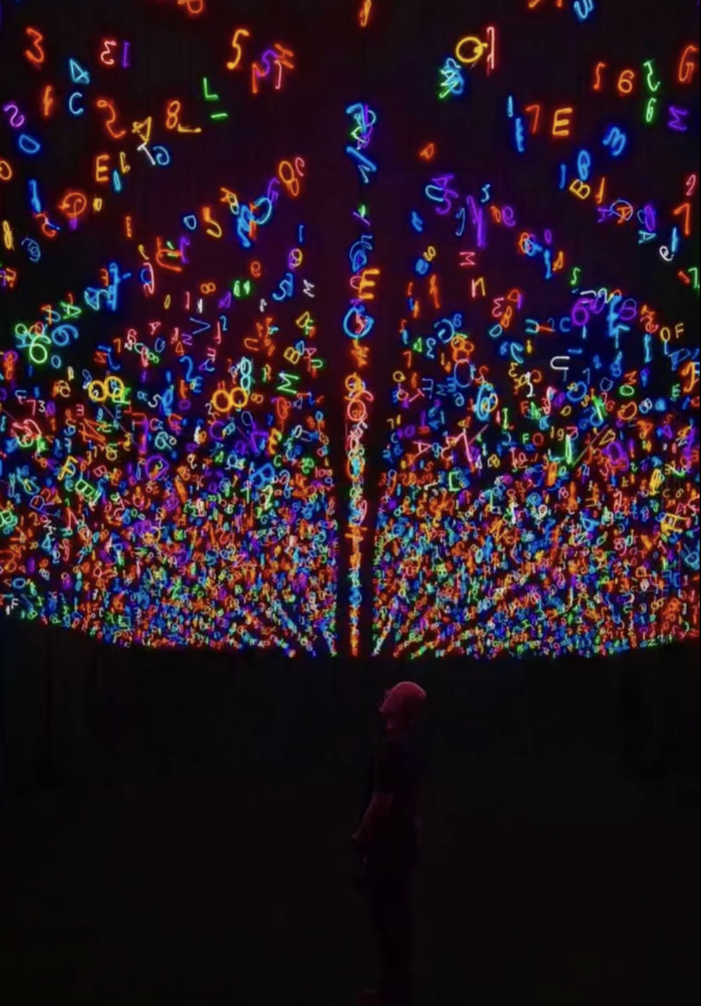 ‘Dislexia’ by Gabriel de la Mora — 4,290 neon characters in 12&nbsp;colours